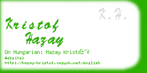 kristof hazay business card